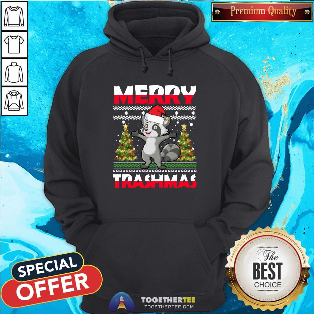 Nice Merry Trashmas Ugly Christmas Raccoon Family Pa Shirt - Image 5