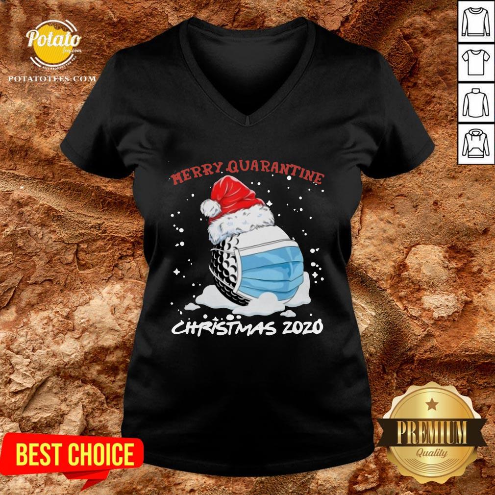 Good Merry Quarantine Christmas Viruscorona Shirt - Image 2