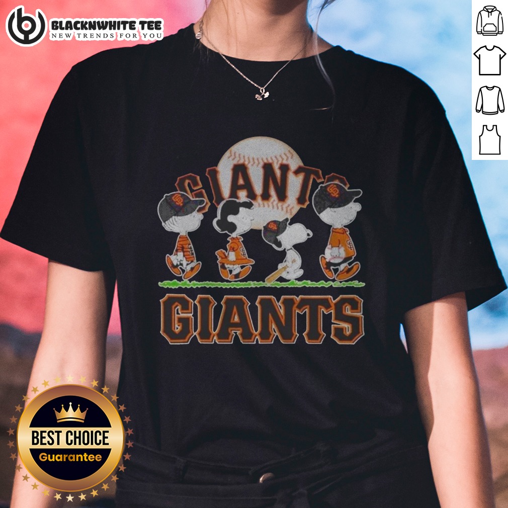 Hot San Francisco Giants Peanuts Charlie Brown Snoopy MLB Team Shirt - Image 3