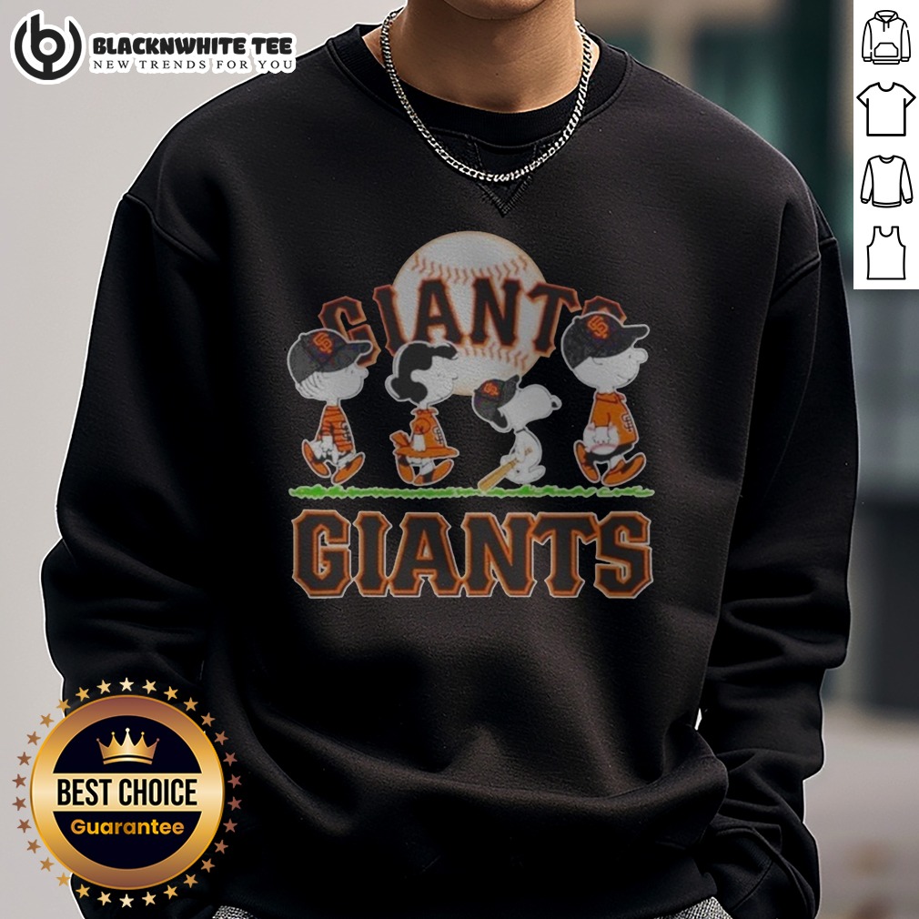 Hot San Francisco Giants Peanuts Charlie Brown Snoopy MLB Team Shirt - Image 4