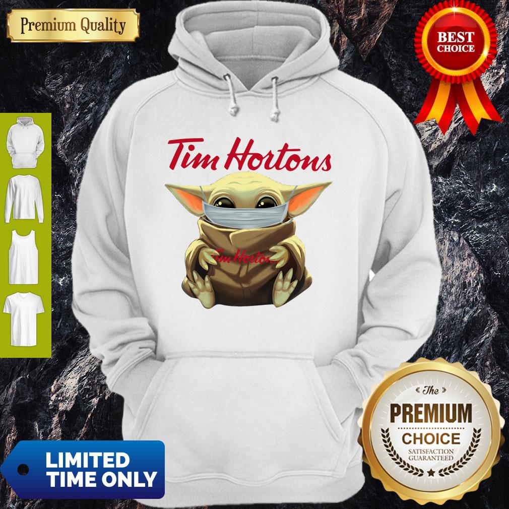 Premium Star Wars Baby Yoda Hug Tim Hortons Mask Covid 19 Shirt - Image 2