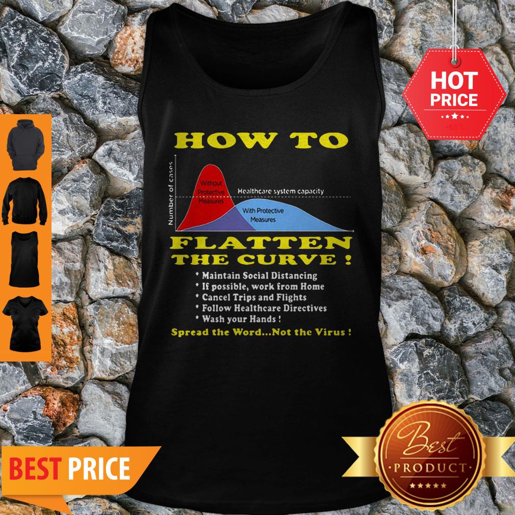Cute How To Flatten The Curve Spread The Word Not The Virus Shirt - Image 4