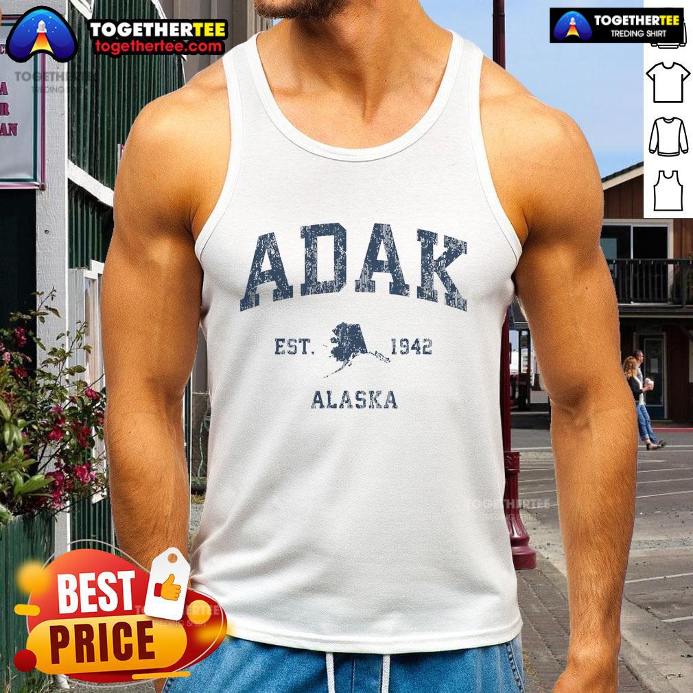 Official Adak Alaska Ak Vintage Athletic T-Shirt - Image 4