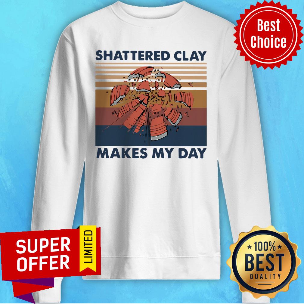 Skeet Shooting Shattered Clay Makes My Day Vintage Retro Shirt - Image 4
