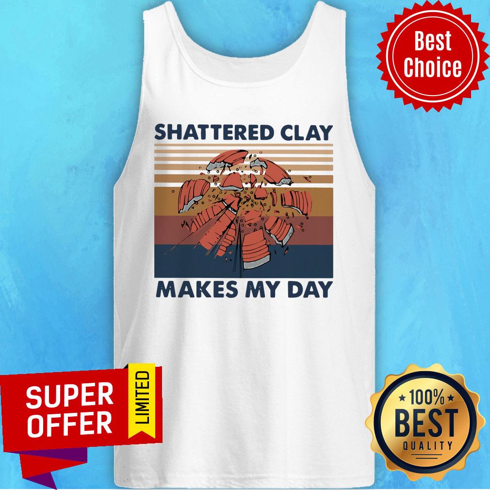 Skeet Shooting Shattered Clay Makes My Day Vintage Retro Shirt - Image 3