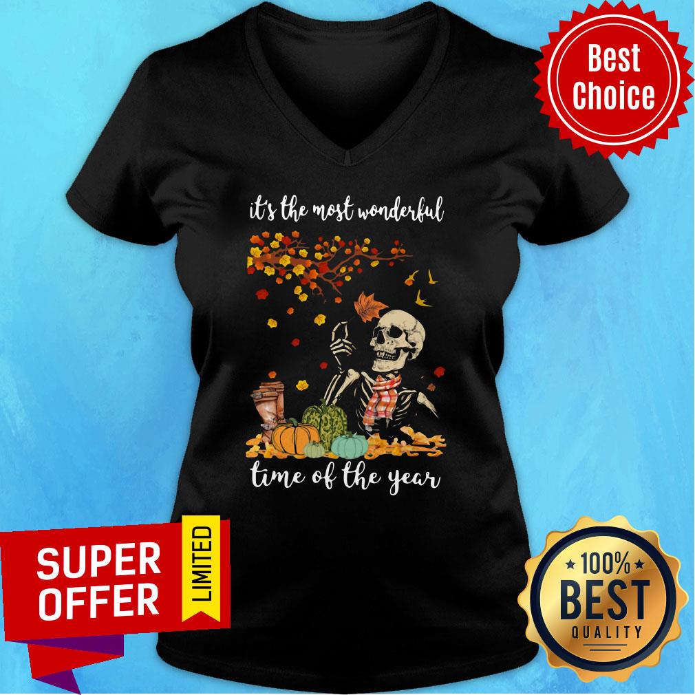 Skeleton It’s The Most Wonderful Time Of The Year Halloween Shirt - Image 2