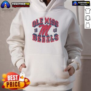 Alternative view of Official Ole Miss Rebels Field Arched Wordmark 1848 T-Shirt