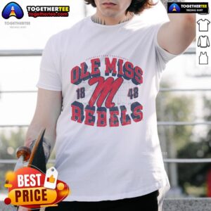Official Ole Miss Rebels Field Arched Wordmark 1848 T-Shirt