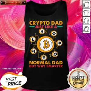 Alternative view of Crypto Dad Just Like A Normal Dad But Way Smarter Shirt