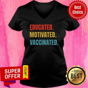 Alternative view of Nice Educated Motivated Vaccinated Shirt