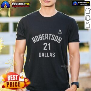Happy Jason Robertson Dallas Stars Ice Hockey Name And Number 21 T-Shirt