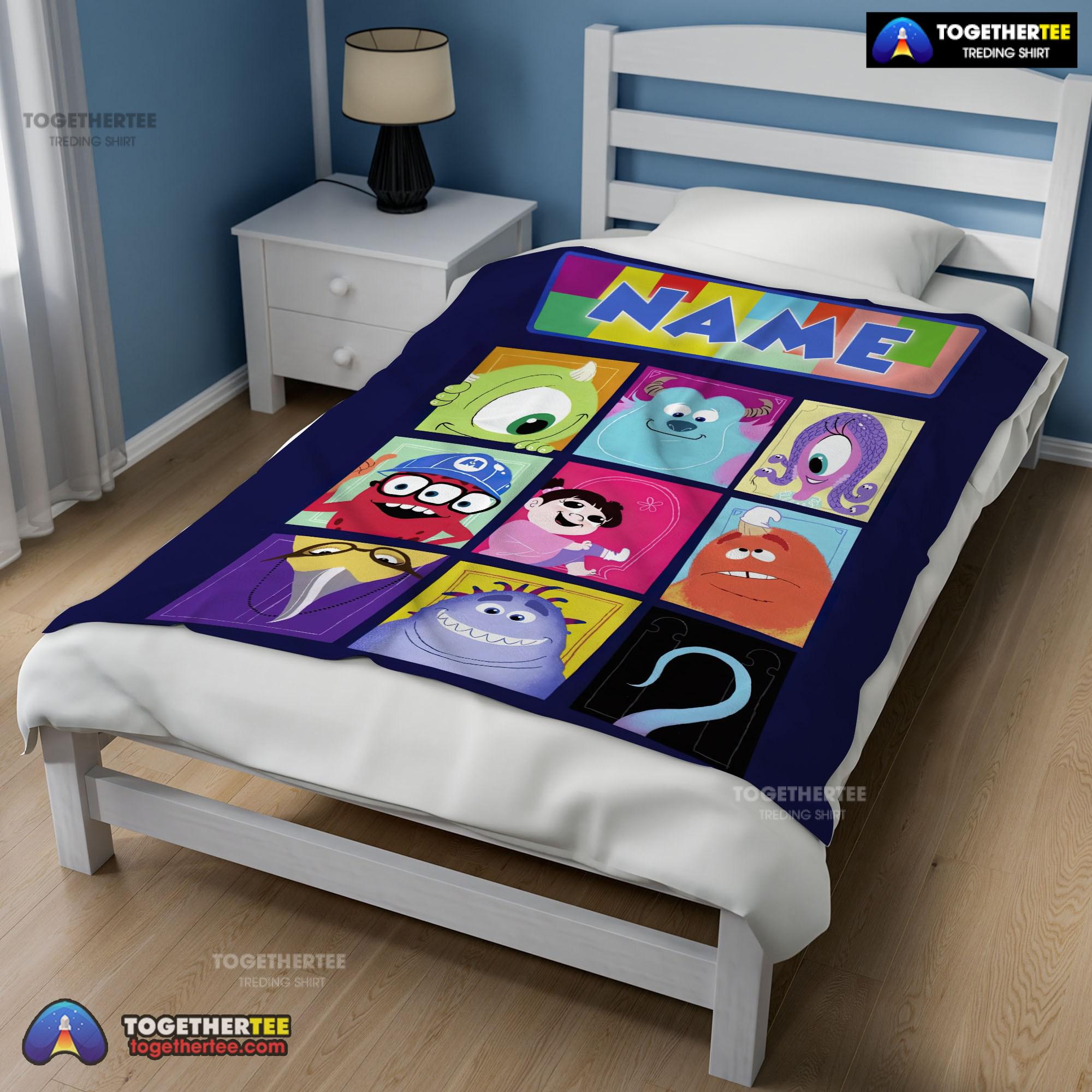 Official Disney Cartoon Monsters Inc Movie Blanket Customize Blanket - Image 2
