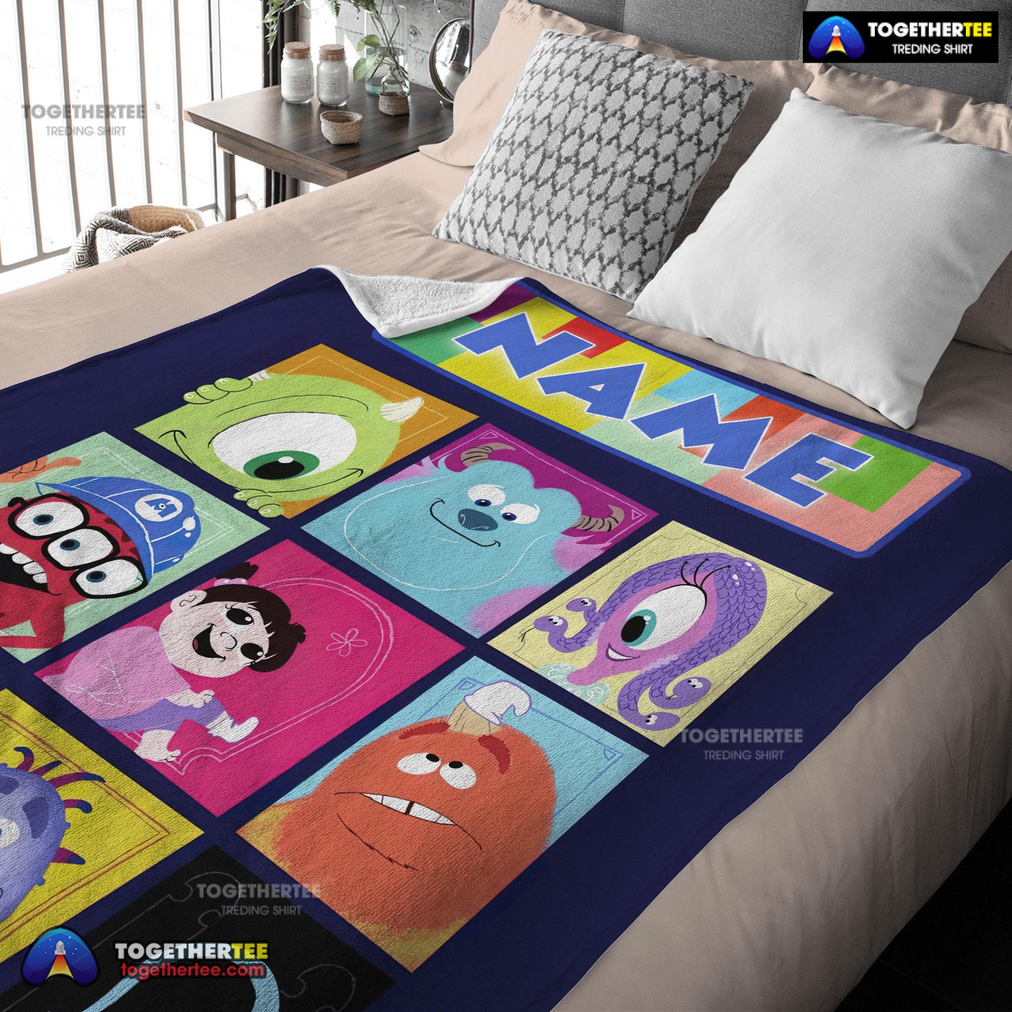 Official Disney Cartoon Monsters Inc Movie Blanket Customize Blanket - Image 3
