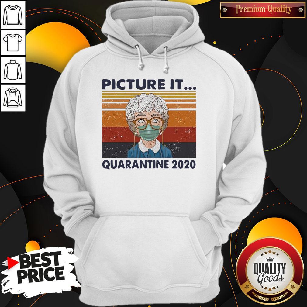 Awesome Golden Girls Mask Picture It Quarantine 2020 Vintage Retro Shirt - Image 2