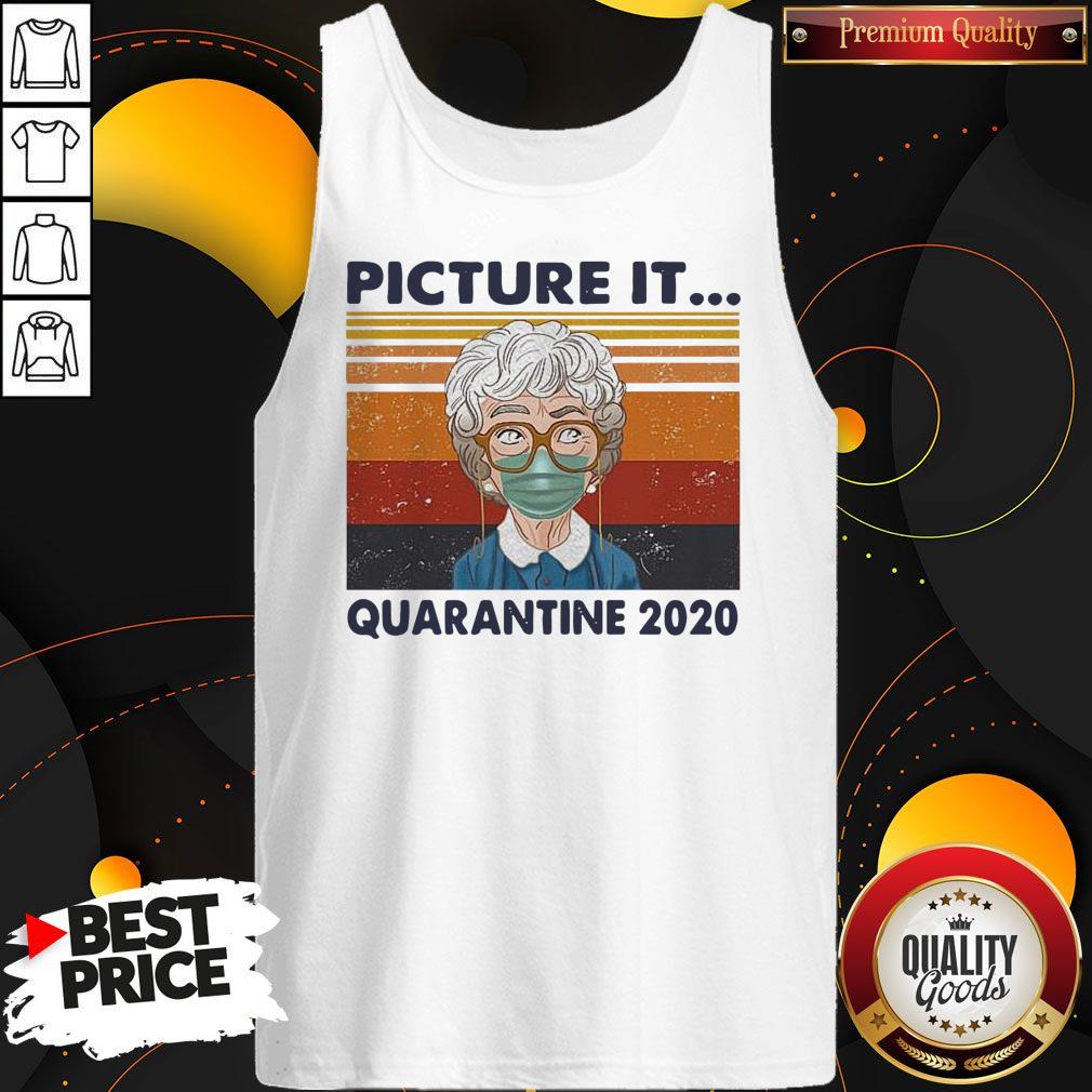 Awesome Golden Girls Mask Picture It Quarantine 2020 Vintage Retro Shirt - Image 4