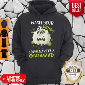 Alternative view of Good Nurse Sheep Wash Your Hands Coronavirus Is Baaaad Shirt