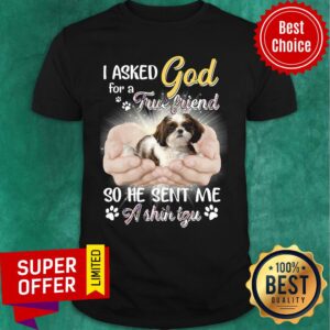 I Asked God For A True Friend So He Sent Me A Shih Tzu Shirt