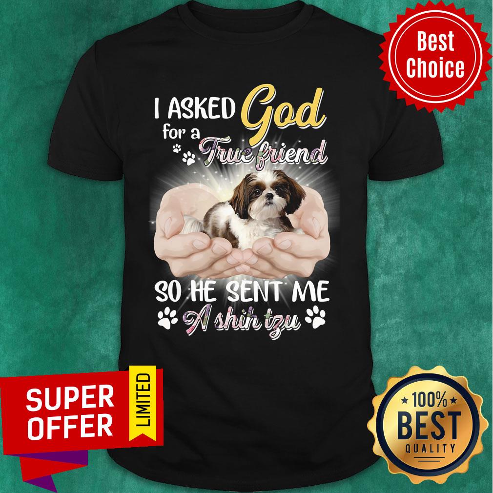 I Asked God For A True Friend So He Sent Me A Shih Tzu Shirt