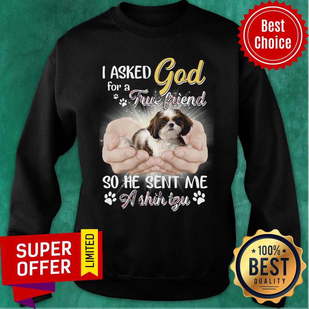 I Asked God For A True Friend So He Sent Me A Shih Tzu Shirt - Image 4