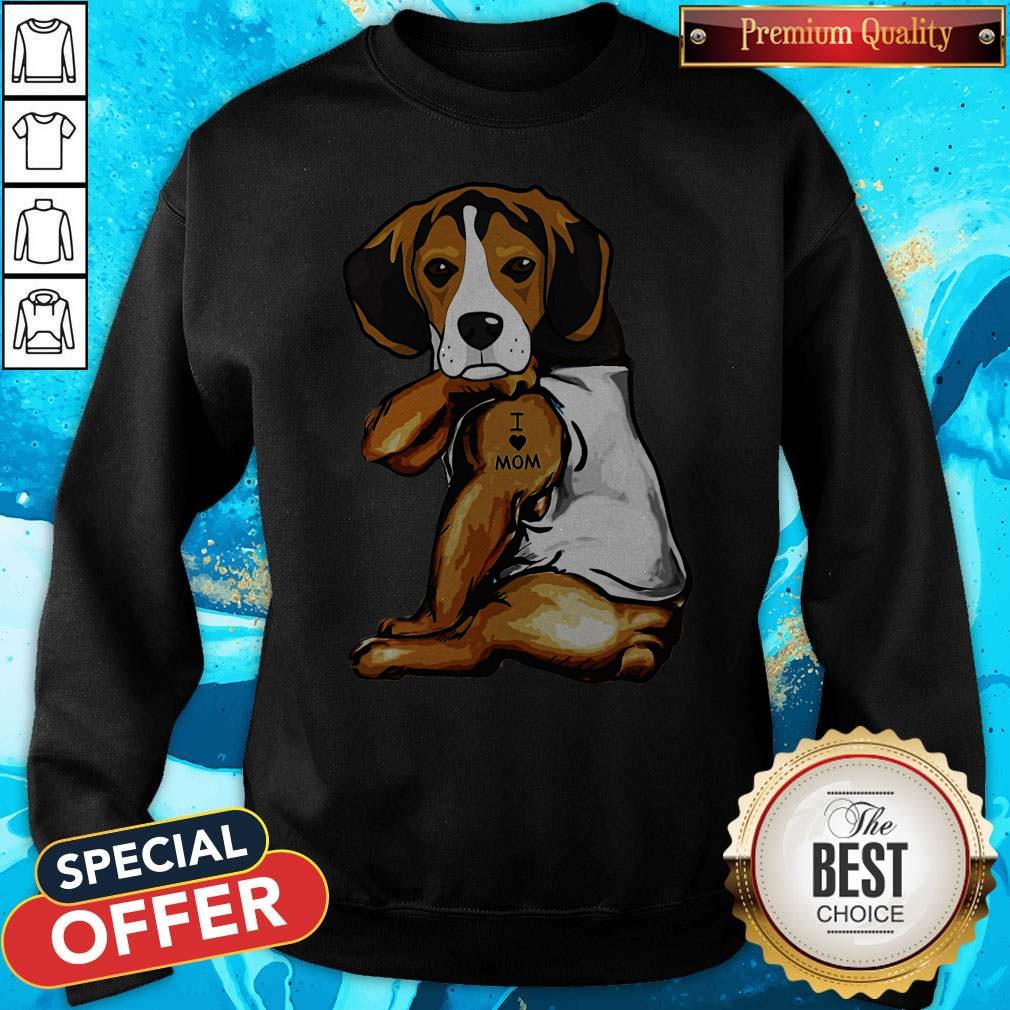 Nice The Beagle Dog I Love Mom Shirt - Image 4