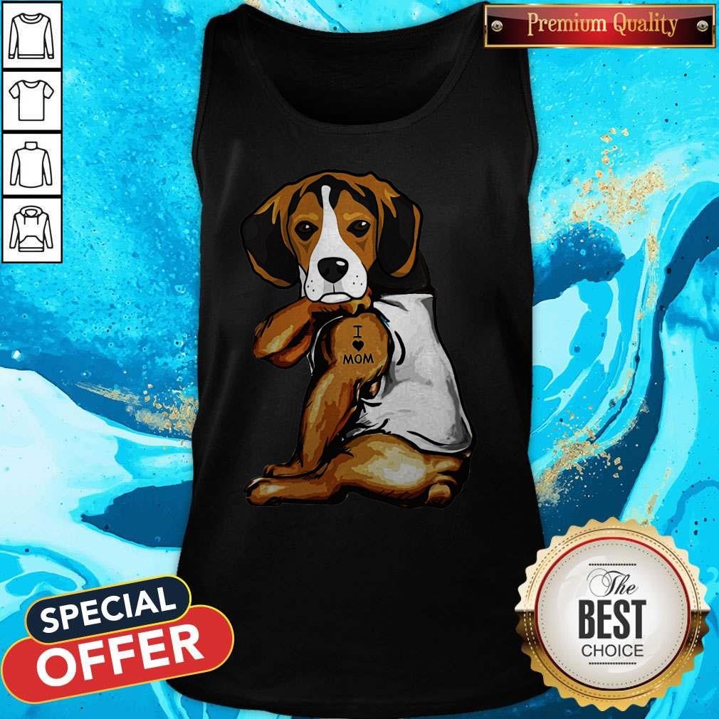 Nice The Beagle Dog I Love Mom Shirt - Image 3