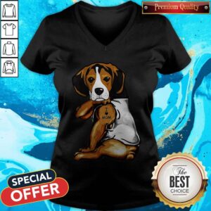 Alternative view of Nice The Beagle Dog I Love Mom Shirt