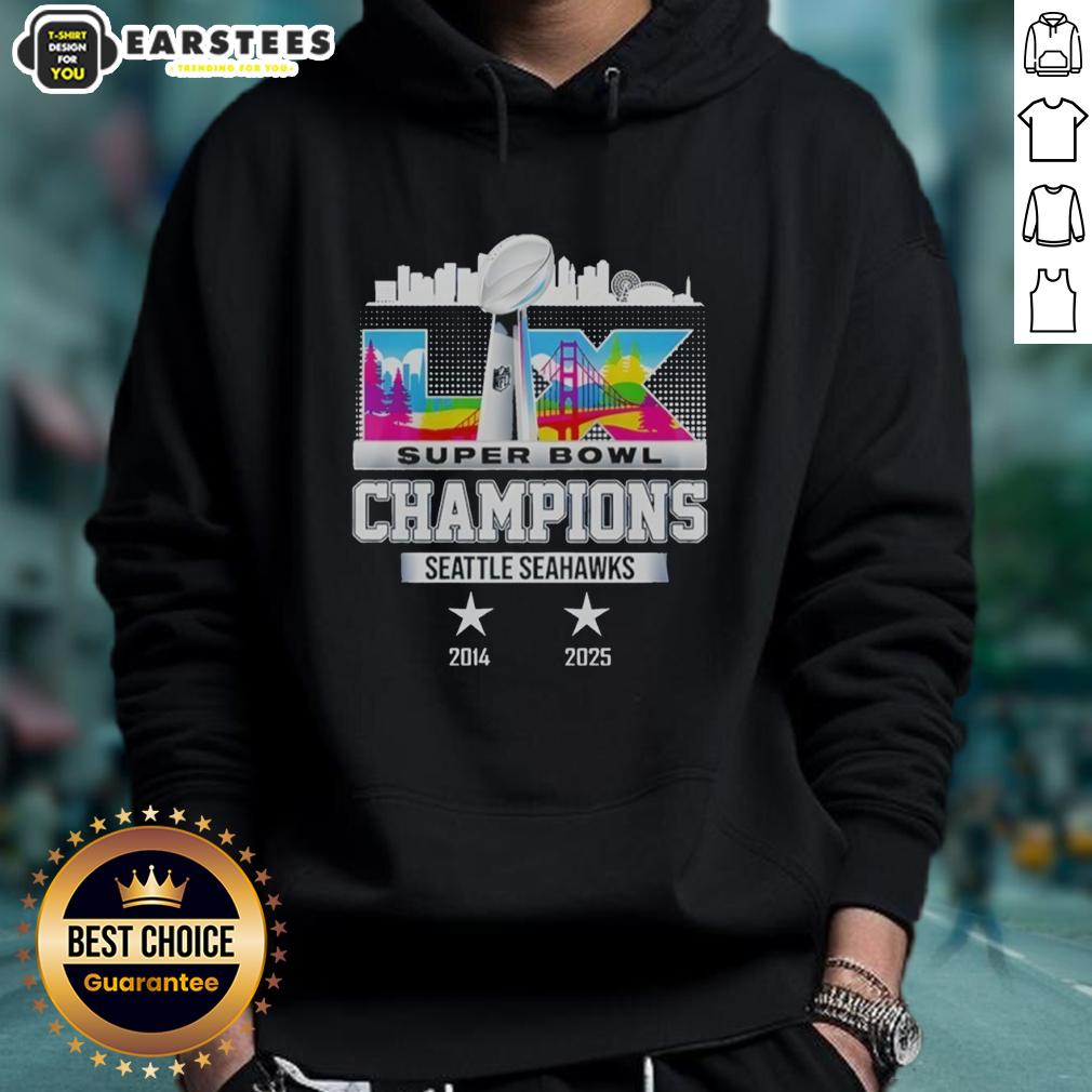 Good Seattle Seahawks 2014-2025 Super Bowl Lx Champions Retro T-Shirt - Image 2