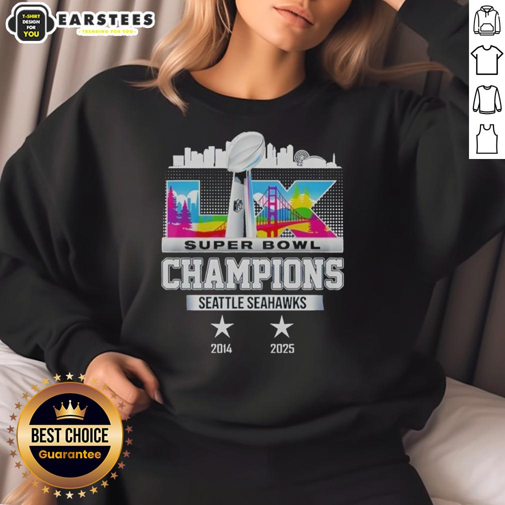 Good Seattle Seahawks 2014-2025 Super Bowl Lx Champions Retro T-Shirt - Image 5