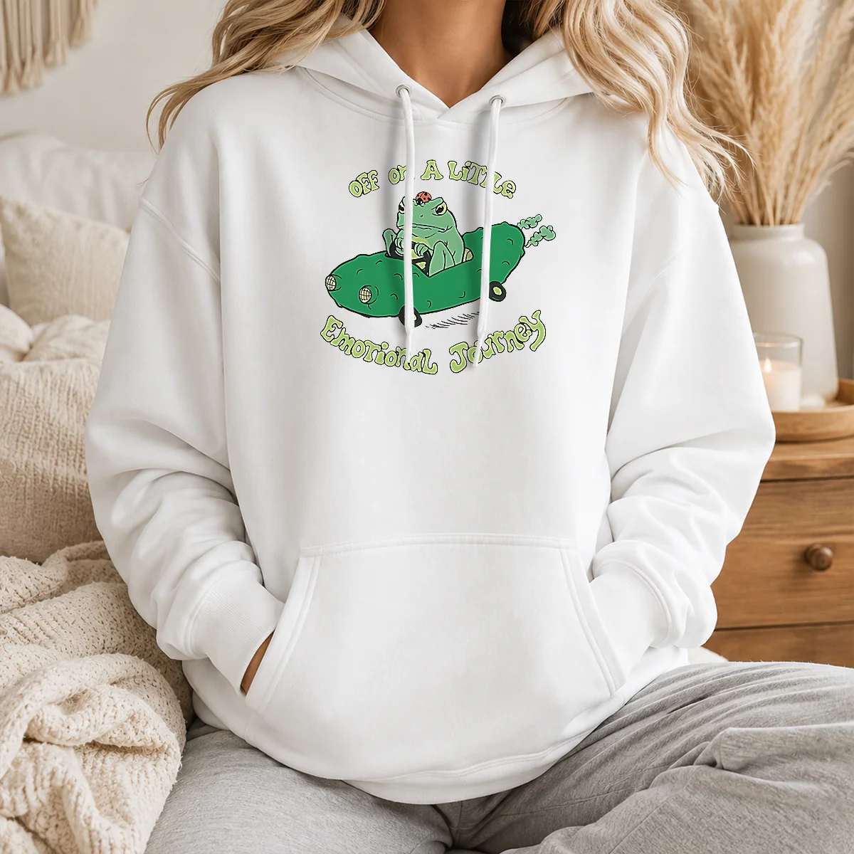 Hot Top Off On A Little Emotional Journey Frog In A Pickle Car Shirt - Image 5