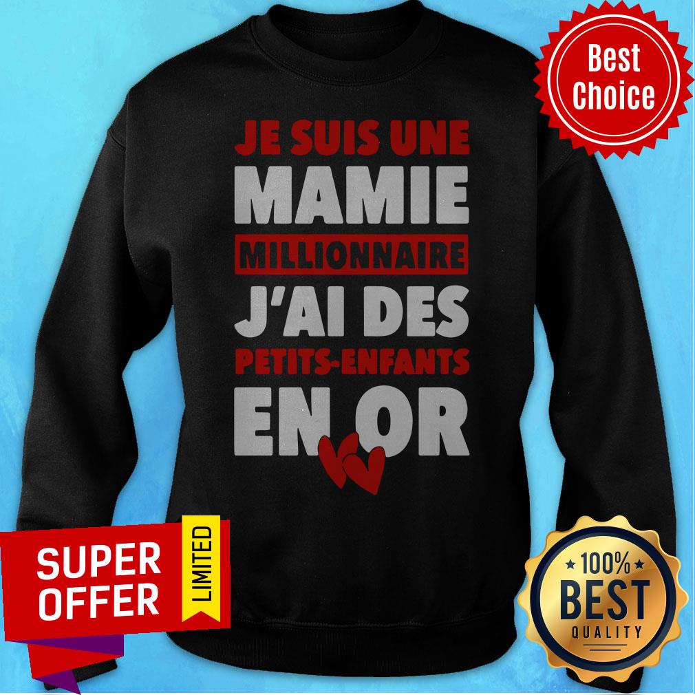 Je Suis Une Mamie Millionnaire J’ai Des Petits Enfants Enor Hearts Shirt - Image 2