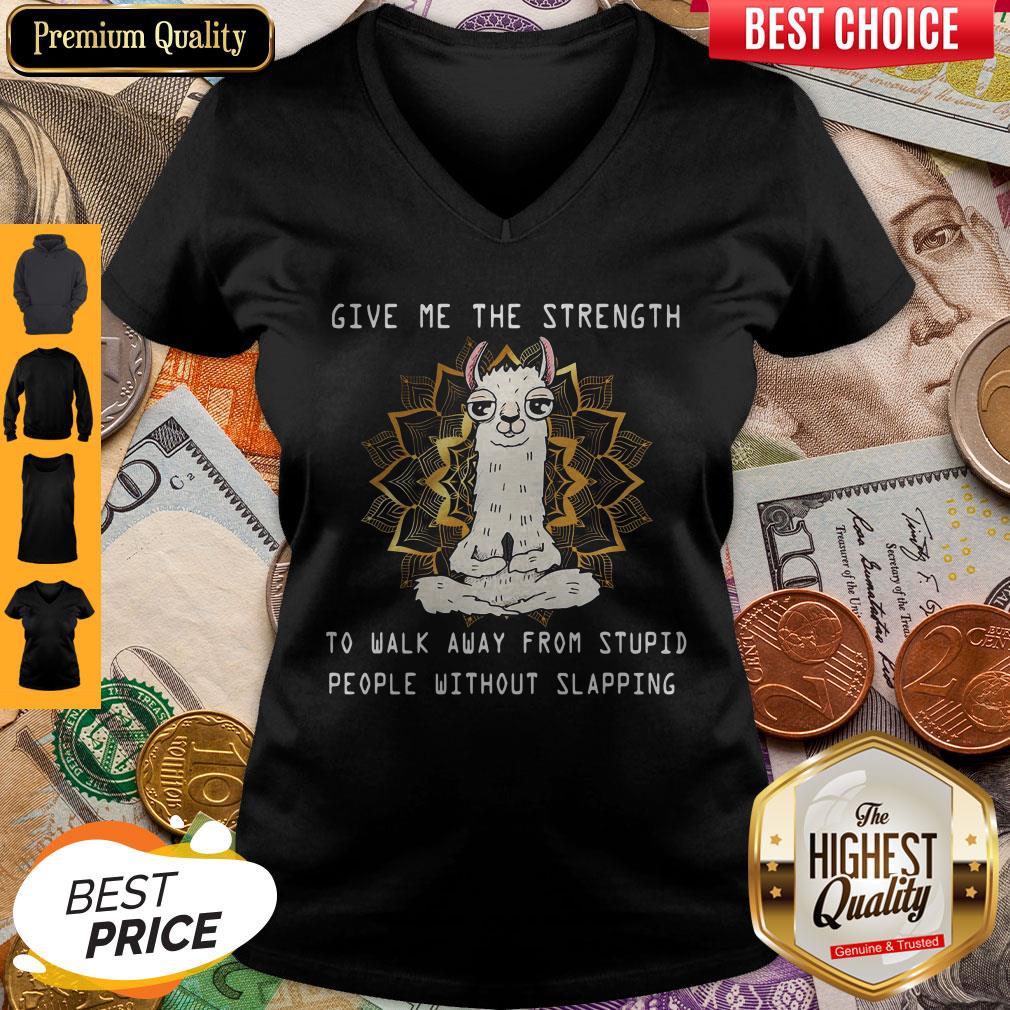 Sheep Yoga Give Me The Strength To Walk Away From Stupid People Without Slapping Shirt - Image 2