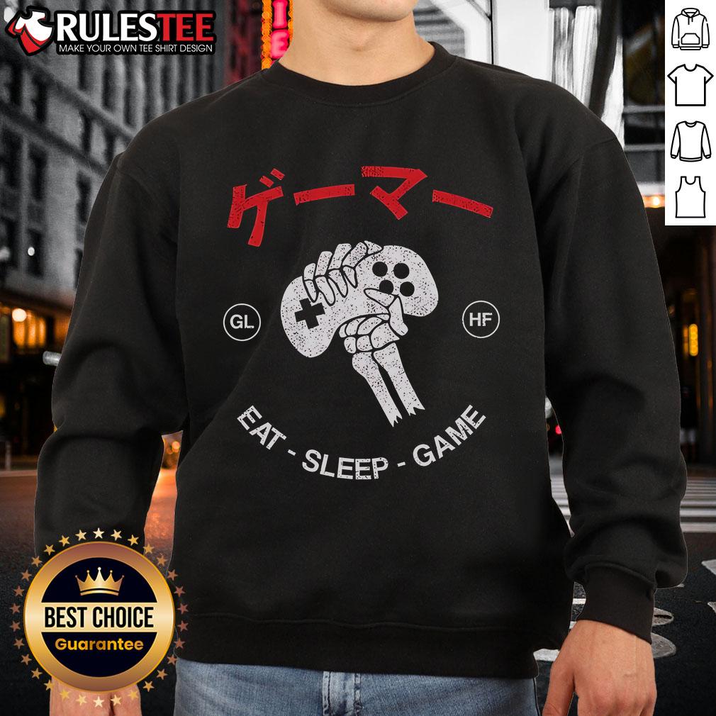 Awesome Eat Sleep Game Vintage T-Shirt - Image 5