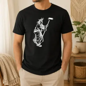 Pretty Premium Statue Of Liberty Painting With A Paint Roller Icon Meme Shirt