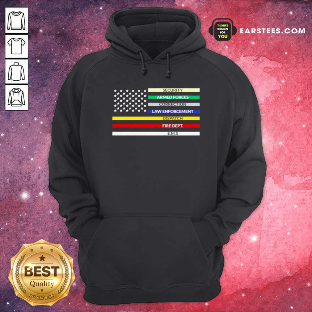 Awesome First Responder American Flag Shirt - Image 2