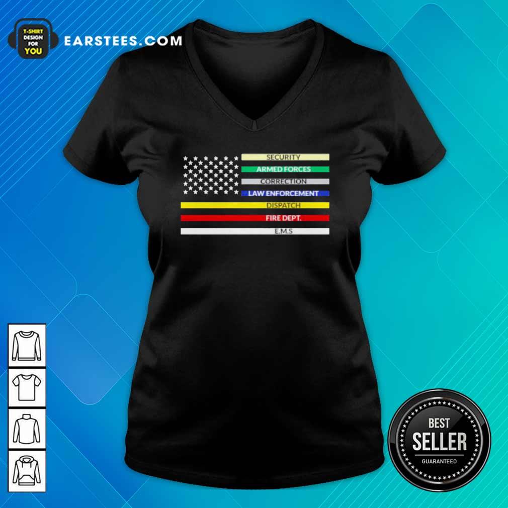 Awesome First Responder American Flag Shirt - Image 3