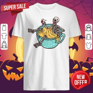 Halloween Skeleton Drinking Coffee Dia De Los Muertos Day Dead Shirt