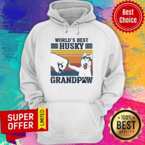 Alternative view of World's Best Husky Grandpaw Vintage Retro Shirt