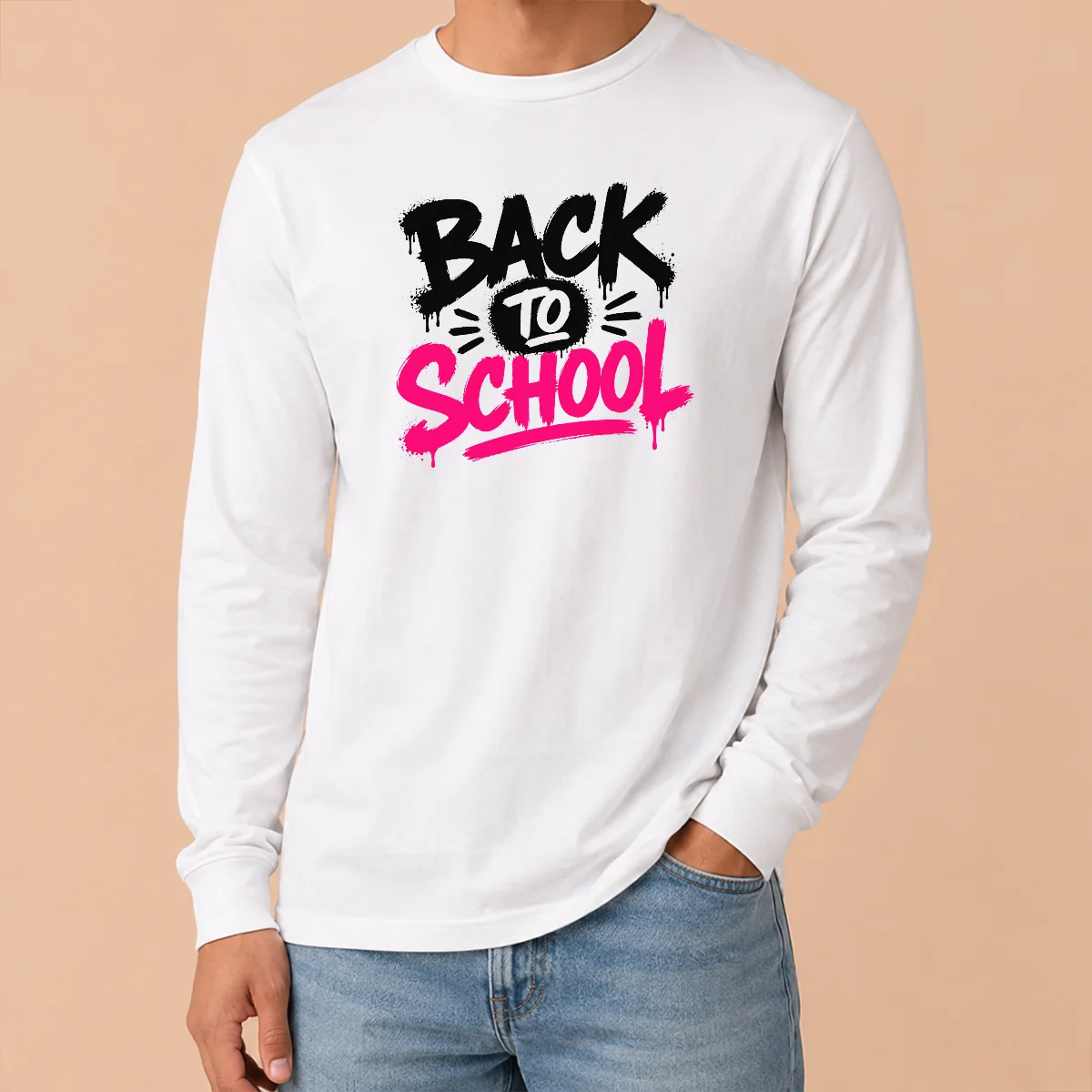 Good Pretty Brush Script Back To School Yellow Outline Shirt - Image 6