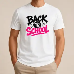 Good Pretty Brush Script Back To School Yellow Outline Shirt