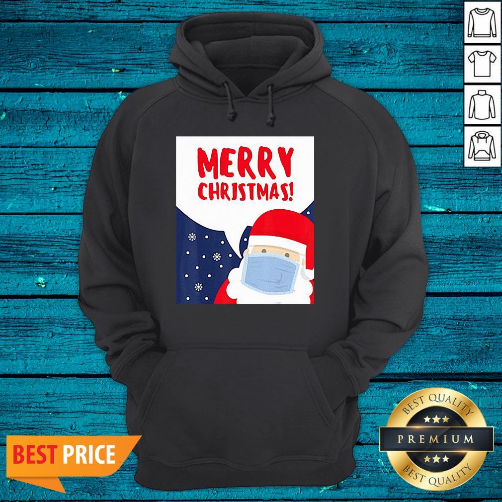Nice Merry Christmas With Santa Wearing A Mask Shirt - Image 3