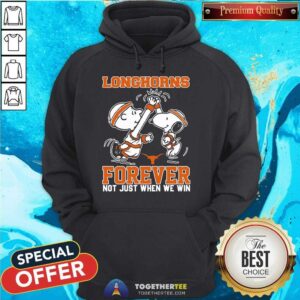 Alternative view of Nice Peanuts Snoopy And Charlie Brown Texas Longhorn When We Win T-Shirt