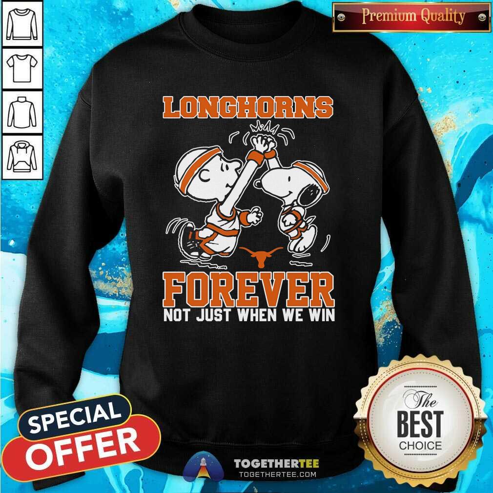 Nice Peanuts Snoopy And Charlie Brown Texas Longhorn When We Win T-Shirt - Image 5