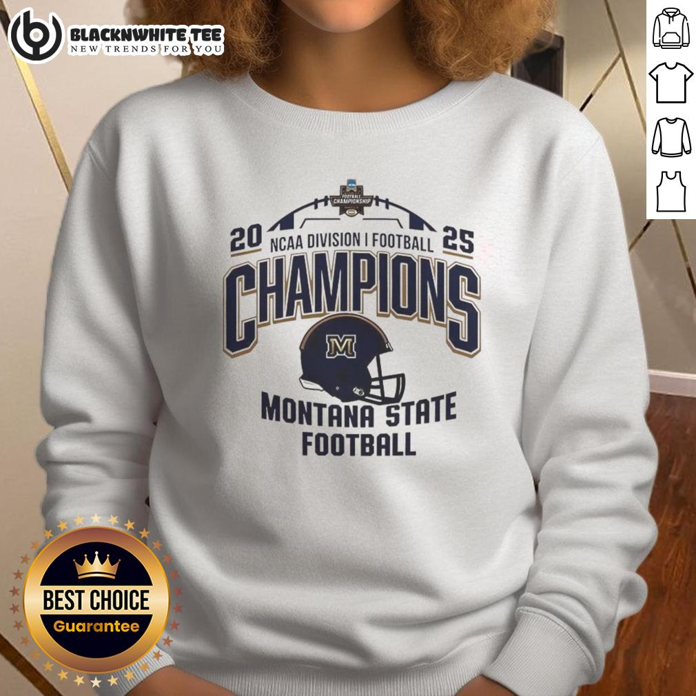 Premium Montana State Bobcats NCAA Division I Football Champions 2025 Helmet Logo T-Shirt - Image 5