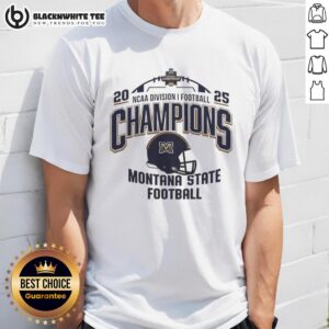 Premium Montana State Bobcats NCAA Division I Football Champions 2025 Helmet Logo T-Shirt