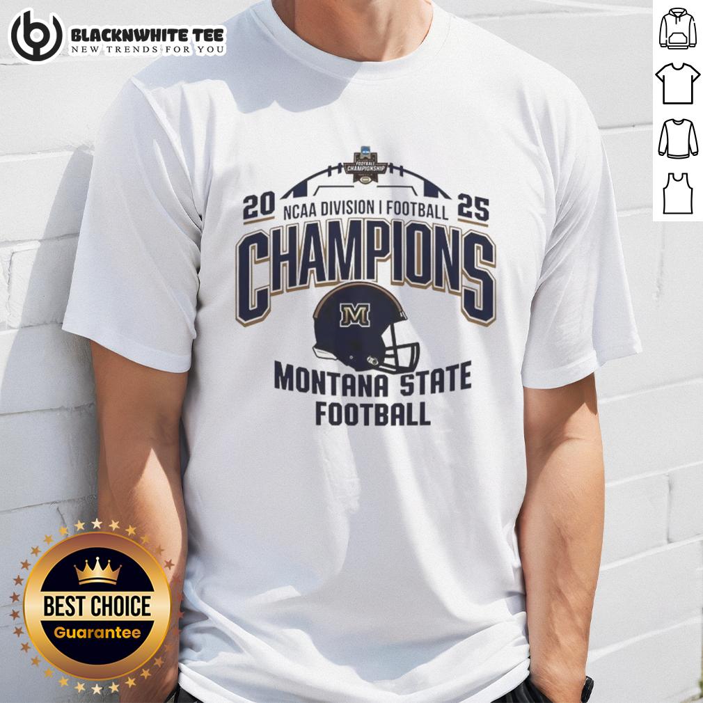 Premium Montana State Bobcats NCAA Division I Football Champions 2025 Helmet Logo T-Shirt