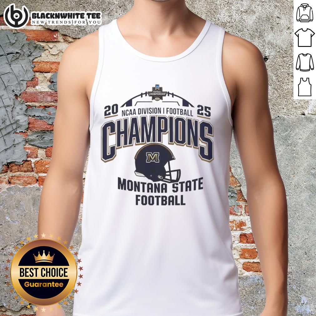 Premium Montana State Bobcats NCAA Division I Football Champions 2025 Helmet Logo T-Shirt - Image 4