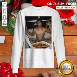 Alternative view of Good Quality Tyler Cameron Pizza Love Light Blue Shirt