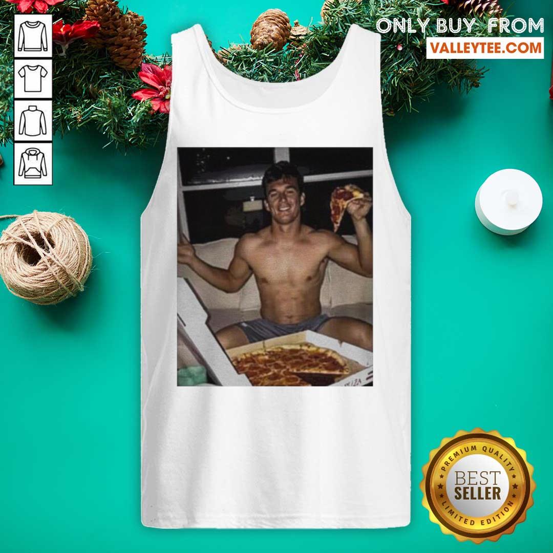 Good Quality Tyler Cameron Pizza Love Light Blue Shirt - Image 4