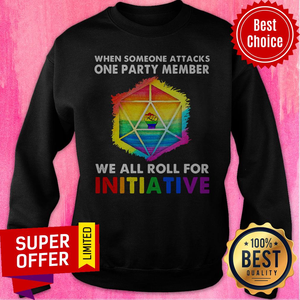 LGBT When Someone Attacks One Party Member We All Roll For Initiative Shirt - Image 2