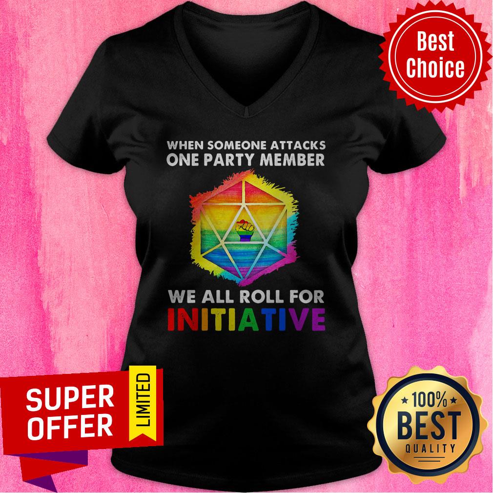 LGBT When Someone Attacks One Party Member We All Roll For Initiative Shirt - Image 3